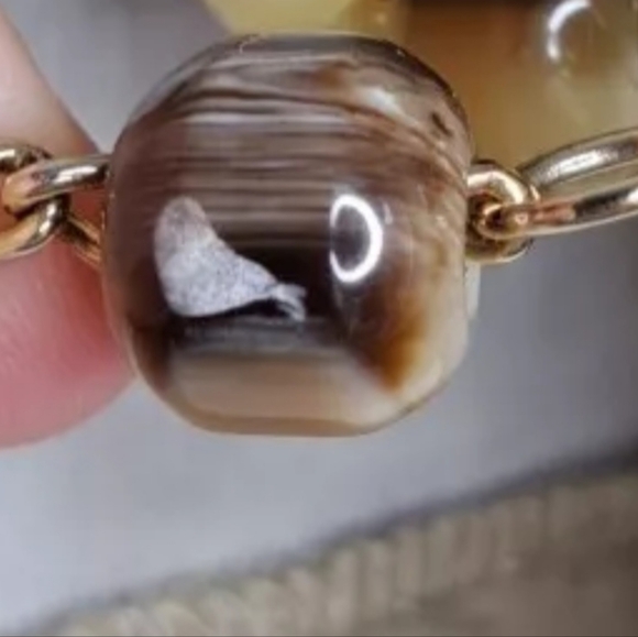 Zara 100% Linen Mini Skirt Nude Chain  Decor Side Zipper Back L - Picture 11 of 11